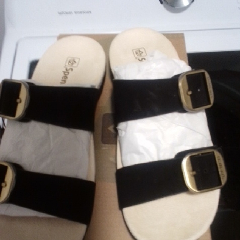 Sperry Women’s Black Buckle Slide Sandals